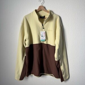 Marmot Rocklin Yellow and Brown Fleece Jacket